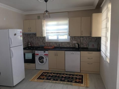 Kitchen or kitchenette, dishwasher, oven, stove, washing machine