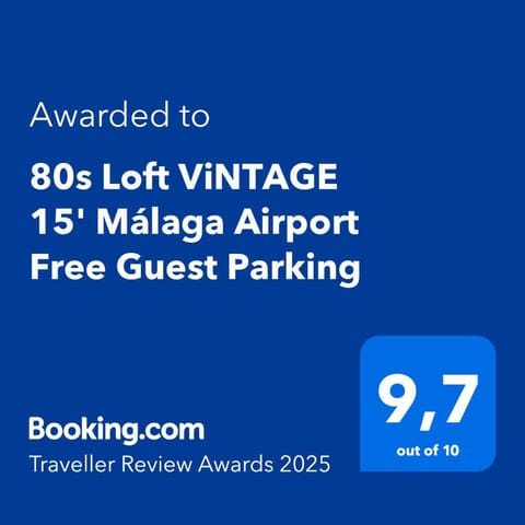 80s Loft ViNTAGE 15' Málaga Airport Free Guest Parking Apartment in Alhaurín de la Torre