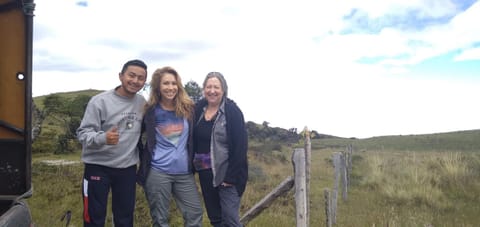 Natural landscape, group of guests