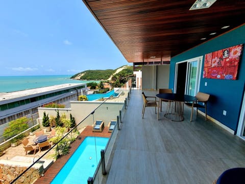 Balcony/Terrace, Pool view, Sea view