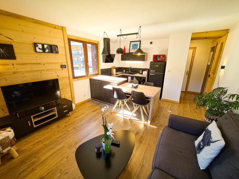 Living room, kitchen