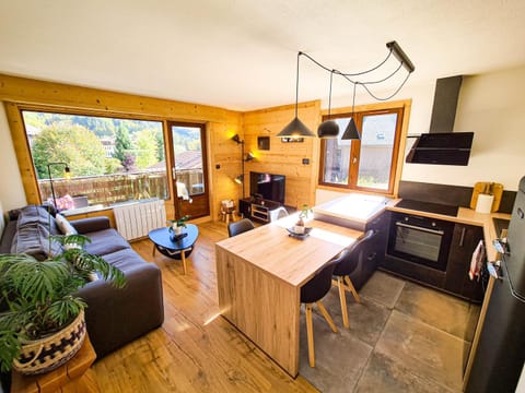 Living room, kitchen