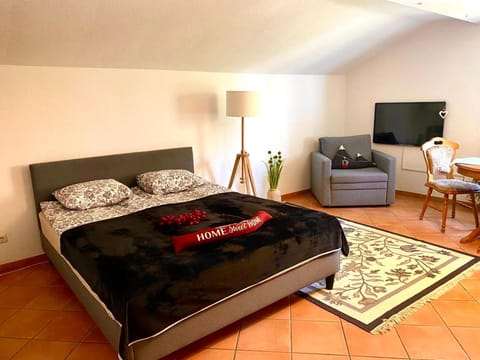 Bed, TV and multimedia, Living room, Bedroom
