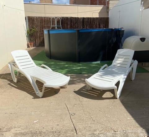 Pool view, sunbed