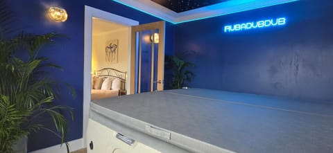 The NEW Blue Horse Suite at The Grumpy Schnauzer B&B Luxury Private Indoor Hot Tub Breakfast in Bed Bed and Breakfast in Coatbridge