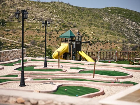 Day, Natural landscape, Children play ground, Minigolf, Mountain view, Mountain view