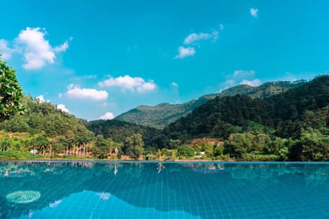 Natural landscape, Mountain view, Swimming pool