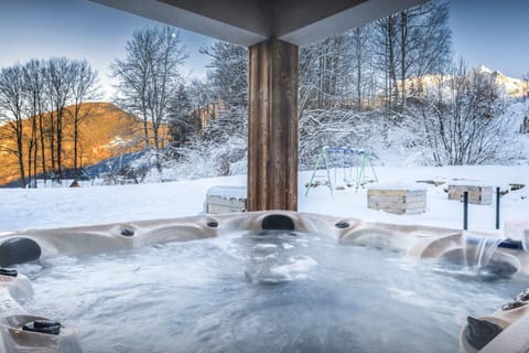 Day, Natural landscape, Winter, Hot Tub, Mountain view