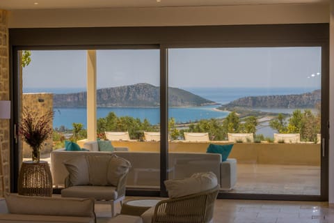 Living room, Seating area, Sea view