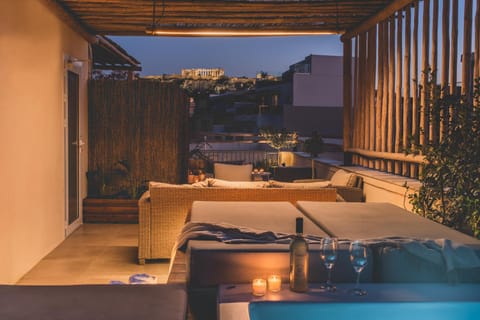 Hot Tub, View (from property/room), Balcony/Terrace, Balcony/Terrace, Seating area, sunbed