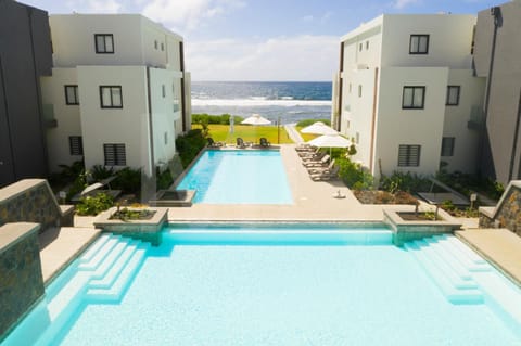 White&Blue Beachfront Luxury Poste Lafayette Chalet in Mauritius