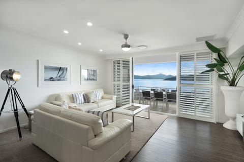 Living room, Seating area, Sea view