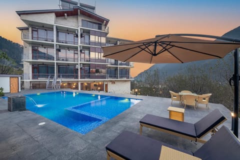 Property building, View (from property/room), Mountain view, Swimming pool