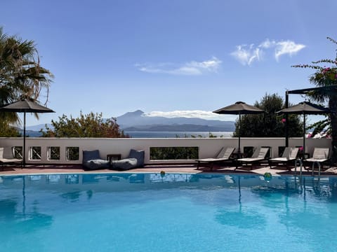 Natural landscape, Pool view, Sea view, Swimming pool, sunbed