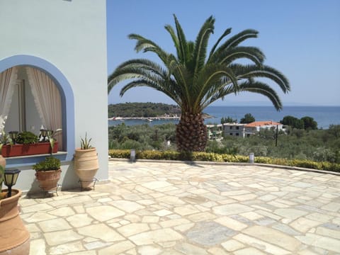 Property building, Patio, Natural landscape, View (from property/room), Sea view