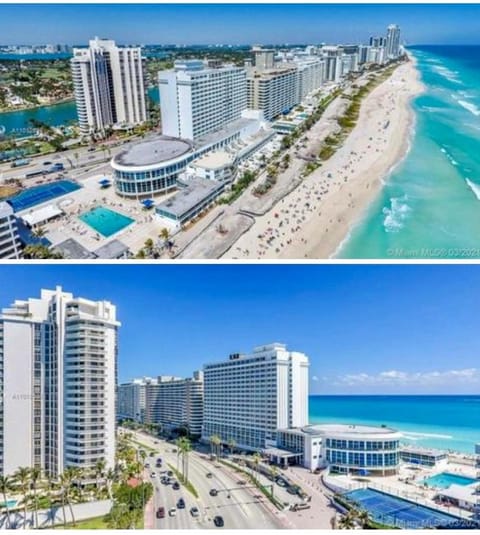 Large luxurious direct ocean front Penthouse or Deluxe one bedroom ocean front condo-free parking Copropriété in Miami Beach
