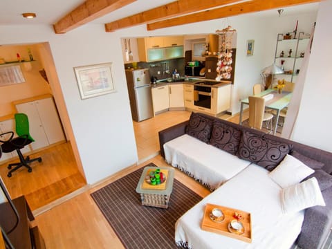 Kitchen or kitchenette, Living room, Dining area