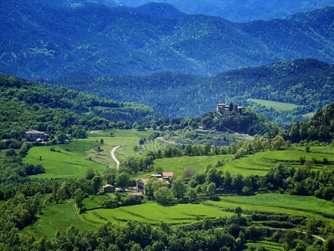 Natural landscape, Bird's eye view, Mountain view