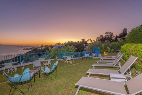 Sea view, Sunset, sunbed