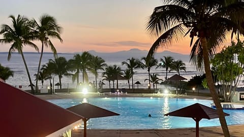 View (from property/room), Sea view, Swimming pool, Sunset