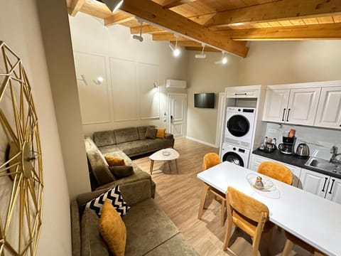 TV and multimedia, Coffee/tea facilities, Kitchen or kitchenette, Living room, Seating area, Dining area, minibar, oven, pet friendly, stove