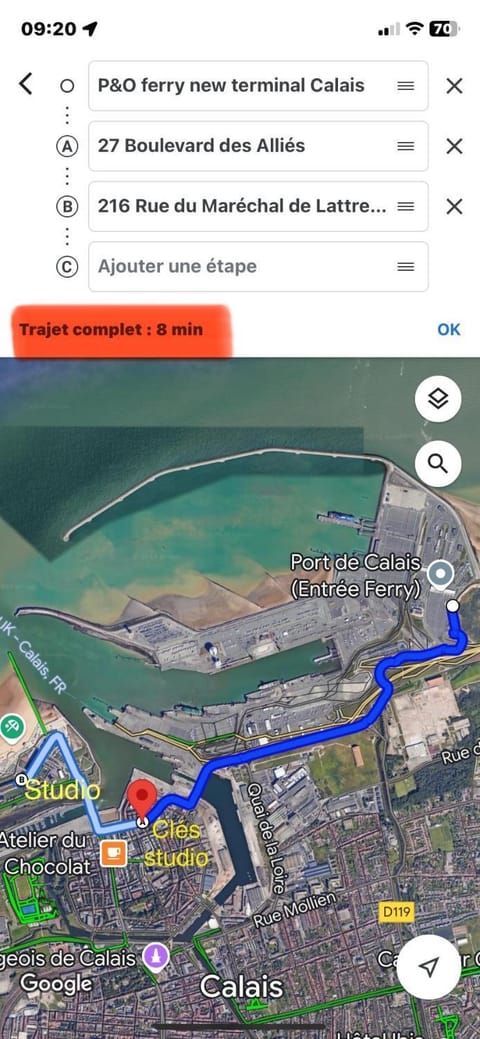 Studio vue sur mer classé 3 étoiles, Calais Apartment in Calais