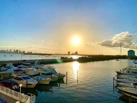 Deluxe waterfront one bedroom apartment with free parking 5 mins drive to Miami Beach Condo in North Bay Village