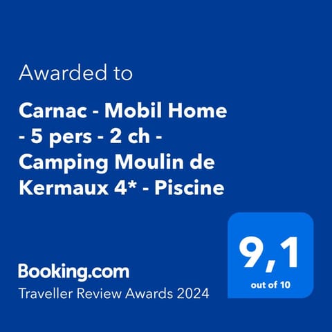 Carnac - Mobil Home - 5 pers - 2 ch - Camping Moulin de Kermaux 4* - Piscine Campground/ 
RV Resort in Carnac