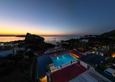 Natural landscape, Bird's eye view, Sea view, Swimming pool