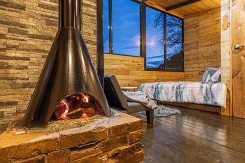 Living room, fireplace