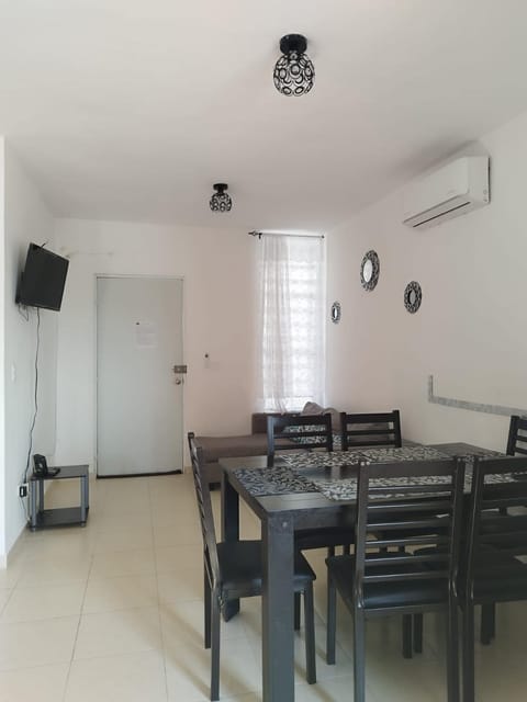 Dining area, air conditioner