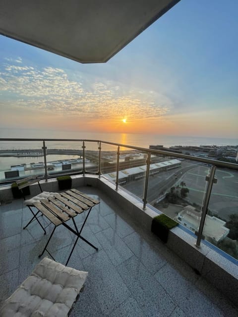 View (from property/room), Balcony/Terrace, Sea view, Sunset