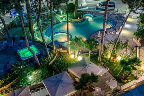 Night, Garden, Pool view