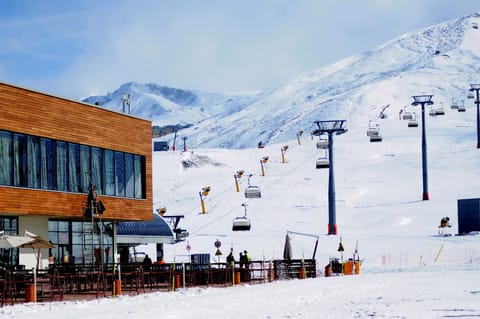 Property building, Day, Natural landscape, Winter, Skiing, Mountain view