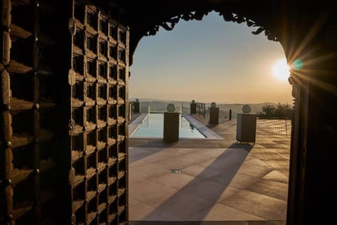 Swimming pool, Sunset