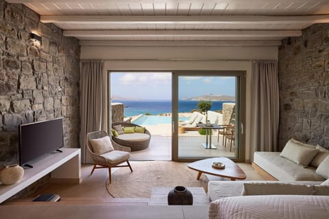 Photo of the whole room, Seating area, Bedroom, Sea view