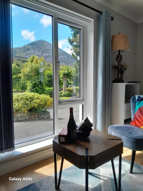 Natural landscape, Living room, Seating area, Mountain view
