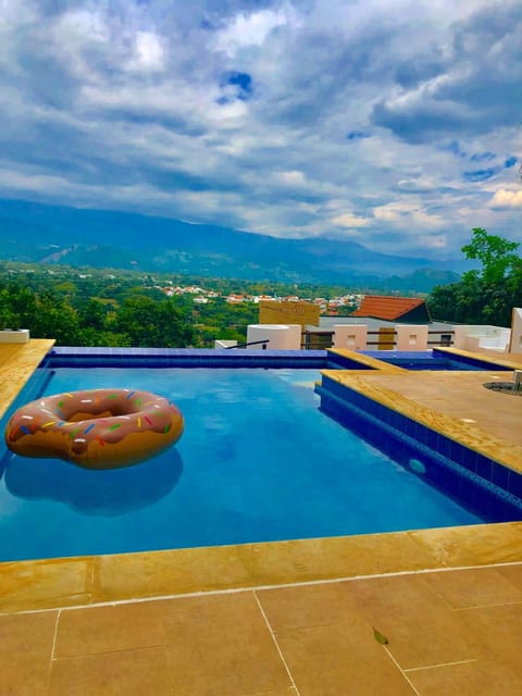 Day, Natural landscape, Mountain view, Pool view, Swimming pool, sunbed