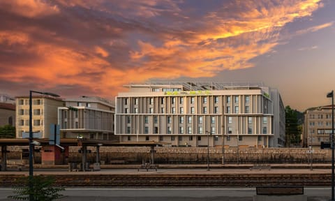 Property building, Sunset