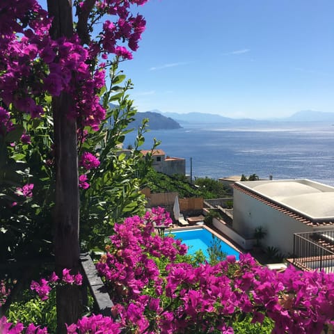 Villa Miramare, piscina e parcheggio a Conca dei Marini Villa in Conca dei Marini