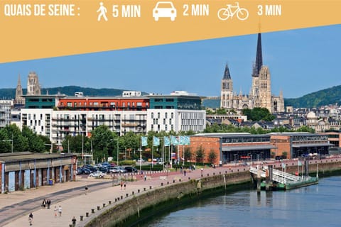 Rouen : Vue panoramique sur la seine avec parking Apartment in Rouen