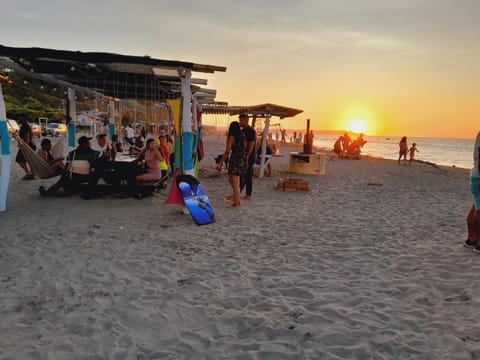 Beach, Sea view, Sunset