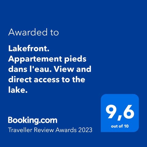 Lakefront. Appartement pieds dans l'eau. View and direct access to the lake. Apartment in Thonon-les-Bains