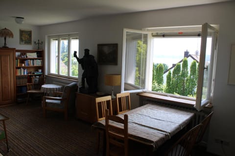 Library, Living room, Dining area