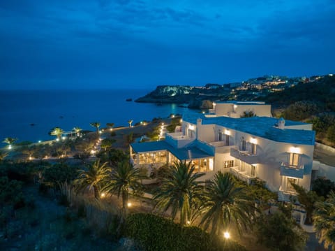 Property building, Night, Natural landscape, View (from property/room), Sea view