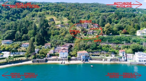 Appartamento vista Lago, giardino spiaggia a Stresa vista Isole Borromee e Golfo Borromeo - STRESAFLAT Apartment in Baveno