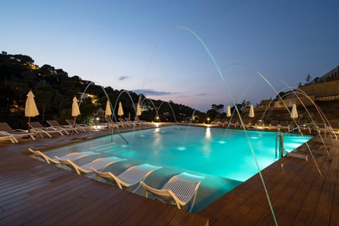 Swimming pool, Sunset