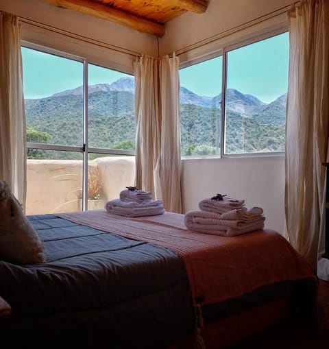 Bed, Natural landscape, Photo of the whole room, Bedroom, Mountain view, towels