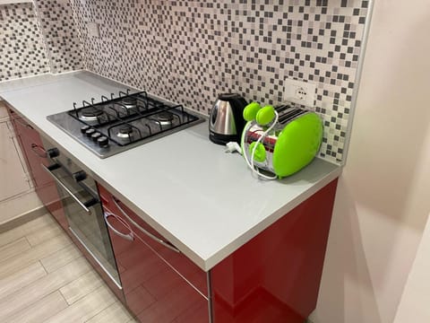 Kitchen or kitchenette, toaster