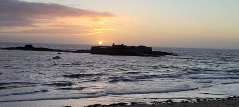 Natural landscape, Beach, Sea view, Sunset